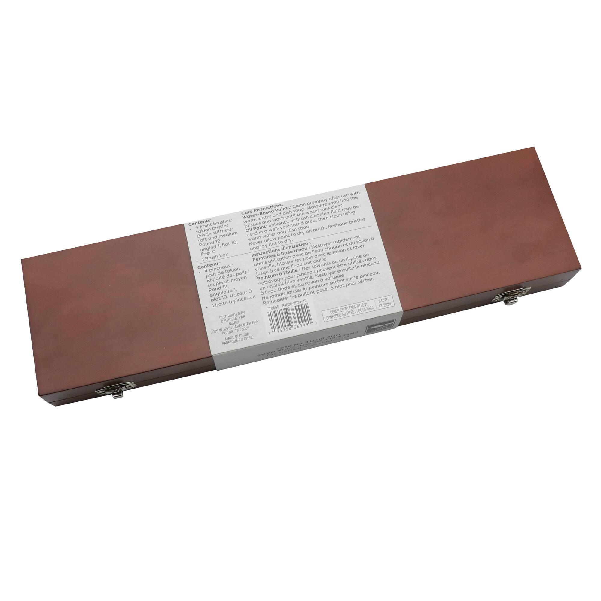6 Pack: Wooden Box Brush Set by Artist's Loft™